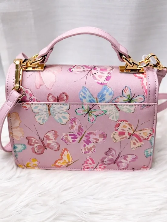 Betsey Johnson Pink Butterfly Crossbody Purse NWT Coquette Y2K Bag - Picture 5 of 6